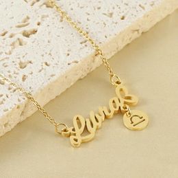 Chains Hip Hop Rock Style Stainless Steel Collarbone Chain English Letter Twelve Constellations Tag Male Female Necklace