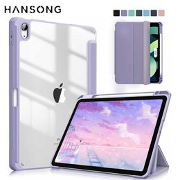 Tablet PC Cases Bags For iPad case 2023 Mini 6 Pro 11 9th Generation Case 10.2 2023 9.7 5th 6th Air 4 5 10.9 10th PU Silicon Transparent Cover Funda W0427