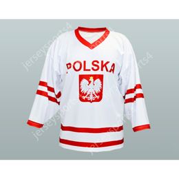 Custom WIESLAW JOBCZYK TEAM POLSKA POLAND HOCKEY JERSEY NEW Top Ed S-M-L-XL-XXL-3XL-4XL-5XL-6XL