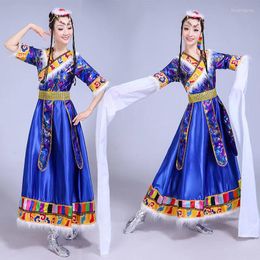 Сценическая ношение китайского танцевального наряда женская девушка живая этническая восторга