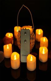 12pcs24pcs Battery Votive Candles With RemoteRemote CandlesTealights Fake Led Light Easter Candle for Party Y2005314820594