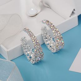 Stud Earrings Pair Crystal Women Beautiful Lightweight Sparkly Shiny Rhinestones Jewellery Gift 2023Trendy Korean EarringsStud