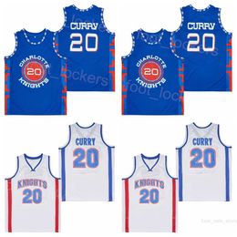 Film Christian Knights 20 Stephen Curry Movie Jerseys Basketball Retro Pullover Breathable Vintage HipHop College White Team Blue Shirt Stitched For Sport Fans