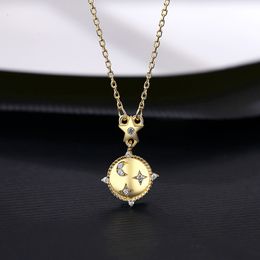 Designer Charm Star s925 Silver Pendant Necklace Women Luxury Brand 3A Zircon Necklace Collar Chain Female Plated 18k Gold High end Jewelry Valentine's Day Gift