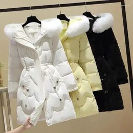 Women's Trench Coats ZOCI Winter Hooded Long Parkas Women Down Cotton Snow Wear Overcoat Thicken Warm Padded Chaqueta Female Student Coat