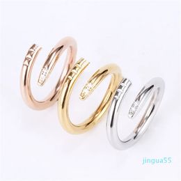 Love Rings Womens Band Ring Jewelry Titanium Steel Single Fashion Street Casual Couple Classic Gold Silver Rose Optional Size5-10