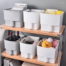 Storage Bottles Kitchen Desktop Box With Handle Household Vegetable And Fruit Seasoning Drawer