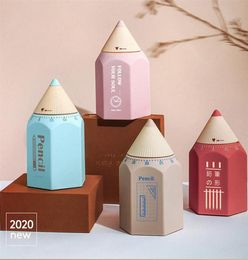 Mechanical kitchen timer cartoon pencil shape timer children learning countdown time manager alarm clock236B6568886