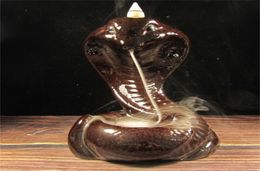 Ceramic Backflow Incense Cone BurnerHolder Cloud Waterfall Censer Holder Snake statue Cobra Figures Clay Creative cones ins8434579