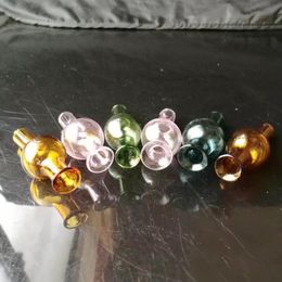 Glass Pipes Smoking Manufacture Hand-blown hookah Colored glass ball suction nozzle
