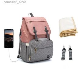 Diaper Bags Fashion Mommy Diaper Bags Large Capacity Travel Baby Nappy Backpacks with Changing Mat Convenient Mother Baby Care Nursing Bags Q231127