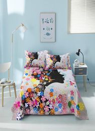 Sheets Sets Beautiful Butterflies Fairy Bed Sheet With Case Luxury Cozy Flat 3D Printed Bedspread Cover For Bedroom2070401