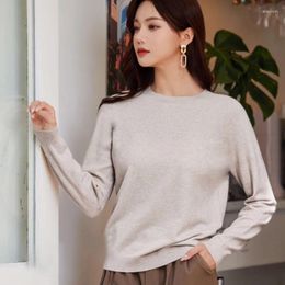 Women's Sweaters Seamless Cashmere Sweater Knitted Autumn Winter Clothes Women Knit Round Neck Pullover Long Sleeve Thins