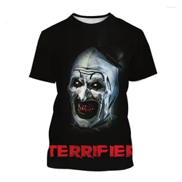 Men's T Shirts Horror Terrifier T-Shirts Scary 3D Print Streetwear Men Women Fashion Oversized Short Sleeve Shirt Kids Tees Tops Clothing