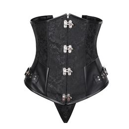 Bustiers Corsets Basque Costume Clubwear Gothic Womens Steel Steampunk Corset Top Underbust Plus Size Drop Delivery Apparel Underwe Dhblp