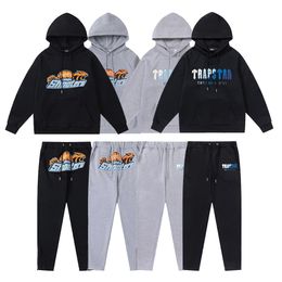 tracksuit men trapstar mens hoodie womens set designer embroidery letter luxury black white grey rainbow Colour sports fashion cotton apparel