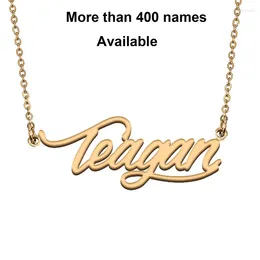 Chains Cursive Initial Letters Name Necklace For Teagan Birthday Party Christmas Year Graduation Wedding Valentine Day Gift