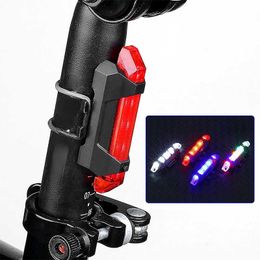 Bike Lights Portable Bike Light Waterproof Rear Tail Light LED USB Rechargeable Mountain Bike Cycling Light Taillamp Safety Warning Light P230427