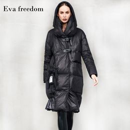 Coats Special offer coat European fashion catwalk women's clothing 2022 winter double collar cap design Korean thickened down jacket