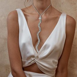 Andere Der Trend der schlangenförmigen Brustkette Halskette in Europa und den Vereinigten Staaten übertrieben Volldiamant-Körperkette grenzüberschreitende Accessoires Körperkette