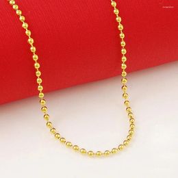 Chains High Quality 24K Gold-color Beads Chain Necklaces Jewellery