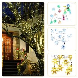 Strings LED Snowflake String Lights 100 Solar Christmas 39 FT With 8 Lighting Modes For Patio Home