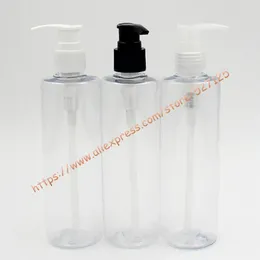 Storage Bottles 250ml Clear PET Bottle With White/Black/Clear Plastic Long-Mouth Pump.Lotion/Hand Wash/Shampoo/Moisturizer/Facial Water