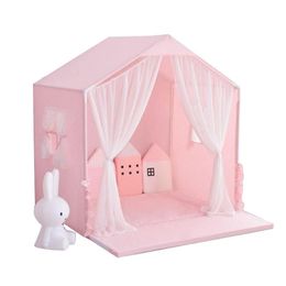Mats Cute Pet Cat Bed Detachable Pink Cat Tent House Dog Bed Comfortable Indoor Kitten Princess Mattress Dog Kennel Pets Supplies