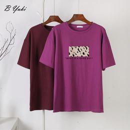 T-Shirt Blessyuki Vintage Leopard Printed T Shirts Women Summer Cusual Loose Short Sleeve Harajuku Tee Female 2022 Basic Soft Cotton Top