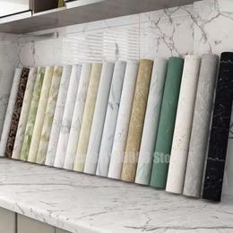 Wallpapers Self-Adhesive Marble Wallpaper Waterproof Kitchen DIY Decoration Stickers For Walls In Rolls Furniture Decorative Sticker Film