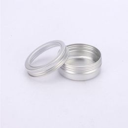 60g Aluminum Jar with Clear Window Screw Lid Aluminium Tin Can Metal Container for Fidget Spinning Qmuko