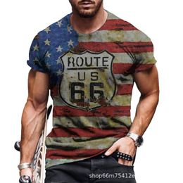 Men's T Shirts Mens T-Shirt 2023 Summer Personality 3D Digital Printing Comfortable Short-Sleeve O Neck All-Match Trendy Casual