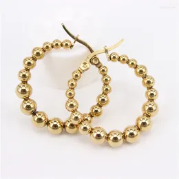 Hoop Earrings Steel Earring 18-28mm Size Selection Fixed Bead Jewelry Wholesale Fashion Is Special Pretty LH1099