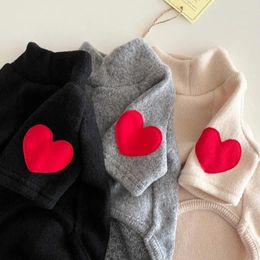 Dog Apparel Autumn And Winter Plush Love Sweatshirt Pet Cat Small Thickened Warm Clothes 10pcs