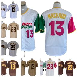 Top Quality S-3xl Pad Baseball Jerseys 13 Manny Hado 23 Fernando Tatis Jr. Men