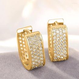 Stud Earrings CAOSHI Trendy Versatile Hoop With Brilliant Zirconia Gorgeous Lady Engagement Ceremony Accessories Luxury Jewellery Gift