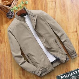 Men's Jackets 2023 Workwear L-6XL Spring And Autumn Bomber Casual Outerwear Windbreaker Stand Collar