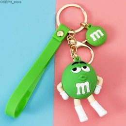 Key Rings 2023 new M bean doll m bean candy keychain creative simulation of a variety of snack charm bag blind box pendant holiday gift J230427