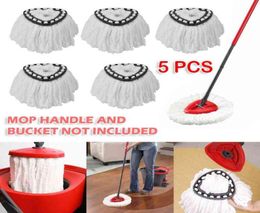5pcslot 360 Rotating Replacement Microfiber Spinning Floor Cleaning Refill Mop Head for Vileda4457674