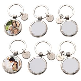 Sublimated Blank Keychain Heat Transfer Keychain Mother Father's Day Gift Supplies Keyring