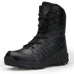 Boots Men Tactical Military Winter Leather Waterproof Desert Combat Army Work Shoes Mens Ankle Boot Man Plus Size 231124