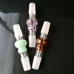 Glass Pipes Smoking Manufacture Hand-blown hookah Color hoist adapter (1)