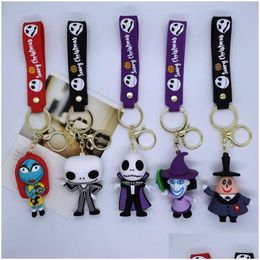 Decompression Toy 10 Styles Characters Doll Cute Keychain Cartoon Childrens Backpack Pendant Key Chain Accessories Friends Gift Fema Dhxj5
