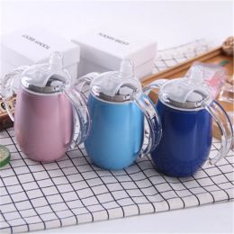 10oz Baby Cups 304 Stainless Steel Mugs Double Wall Sippy Cup Insulated Water Mug For Kids ZZ