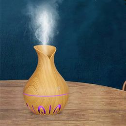 Humidifiers Electric Air Humidifier 130ML Mini Wood Grain Aroma Diffuser Essential Oil Aromatherapy Cool Mist Maker With LED For Home 230427