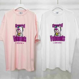 Men's T-Shirts VETEMENTS Tshirt Men Women 11 Cartoon Fun Unicorn Print Tshirt VETEMENTS Clothes J230427