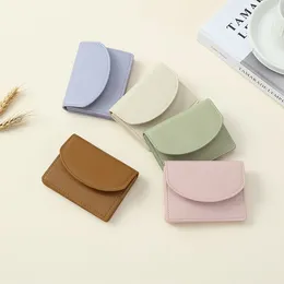 Wallets Short Simple Solid Color Women Lady Coin Purses Handbags Holder Money Clip Student Gift Mini Wallet