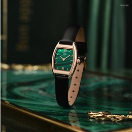 Wristwatches CARNIVAL Brand Fashion Quartz Luxury Ultrathin Square Case Rose Gold Girls Watch Waterproof For Women