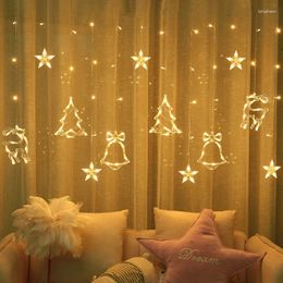 Strings LED Star Moon Curtain Fairy Lights Garland String Home Bedroom Decoration Party Year Christmas Light