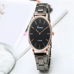 Wristwatches Sdotter 2023 Fashion Personality Steel Strip Chain Men's Ultra-thin Large Dial Watch